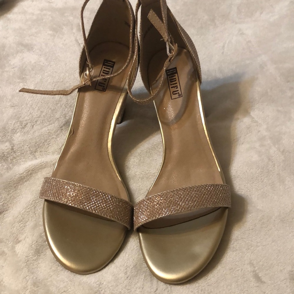 IDIFU Women's Cookie-LO Low Block Heels Chunky Sandals Ankle heels 9.5